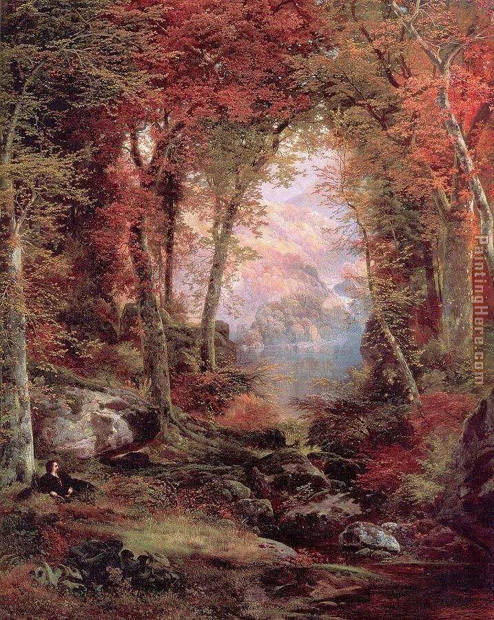 Thomas Moran The Autumnal Woods Under the Trees